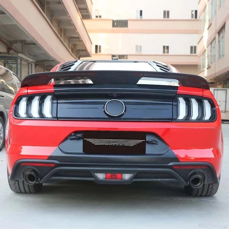 GT500 Style Carbon Fiber Rear Spoiler Tail Wing Body Kit for  Mustang GT 5.0 2.3T 2016-2022 Cars